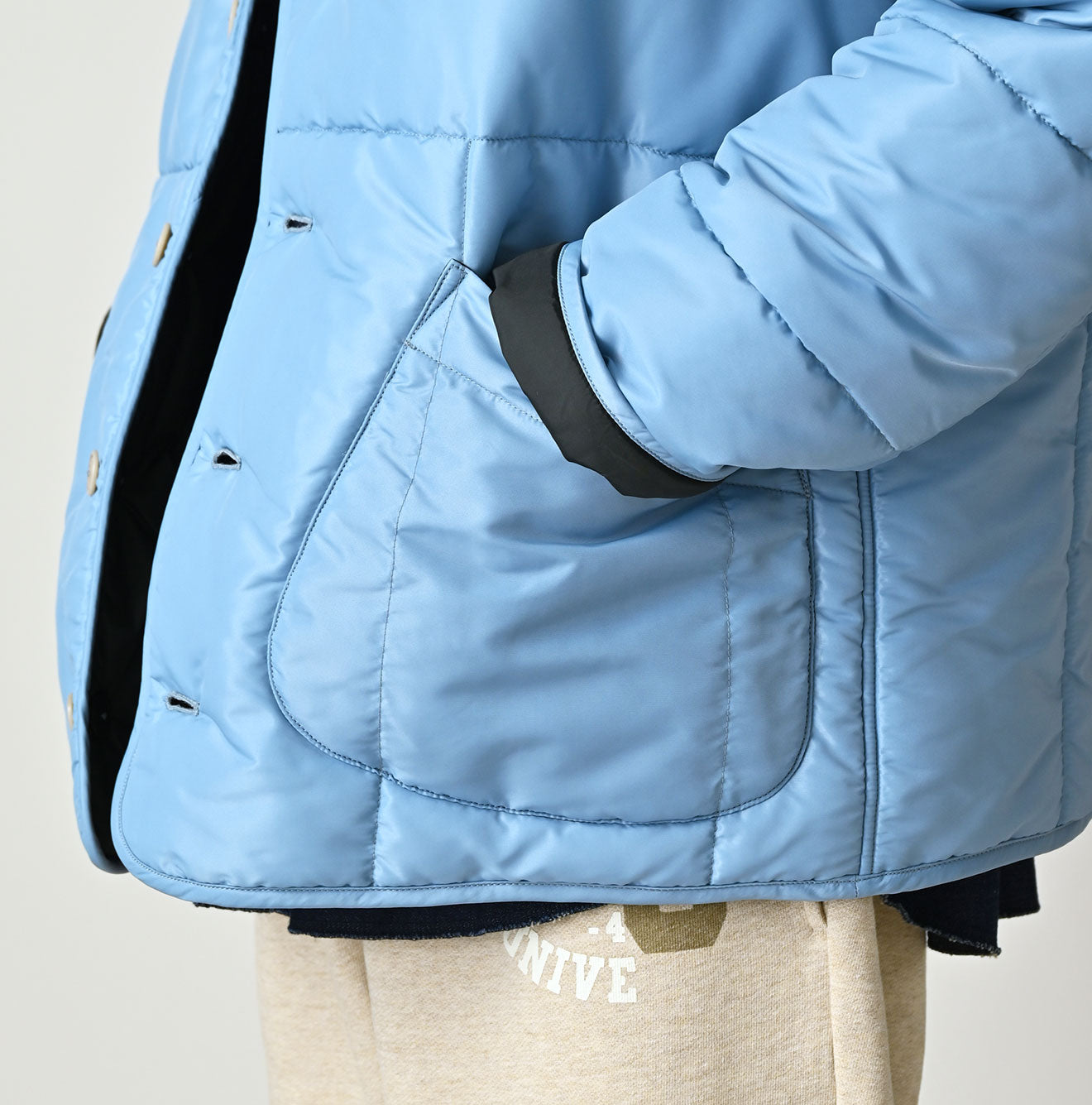 Nylon Quilting 908 Hooded Blouson