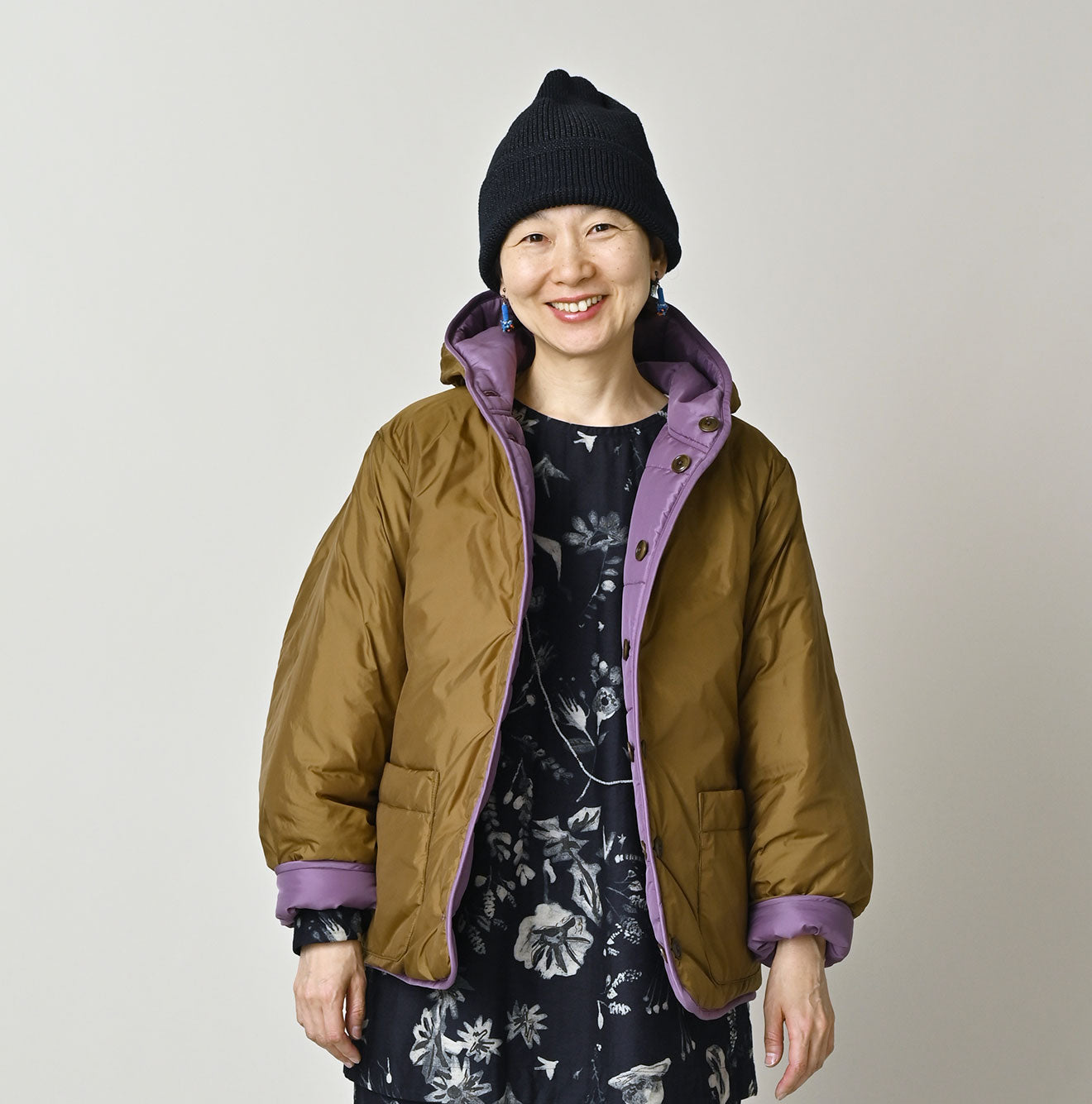 Nylon Quilting 908 Hooded Blouson