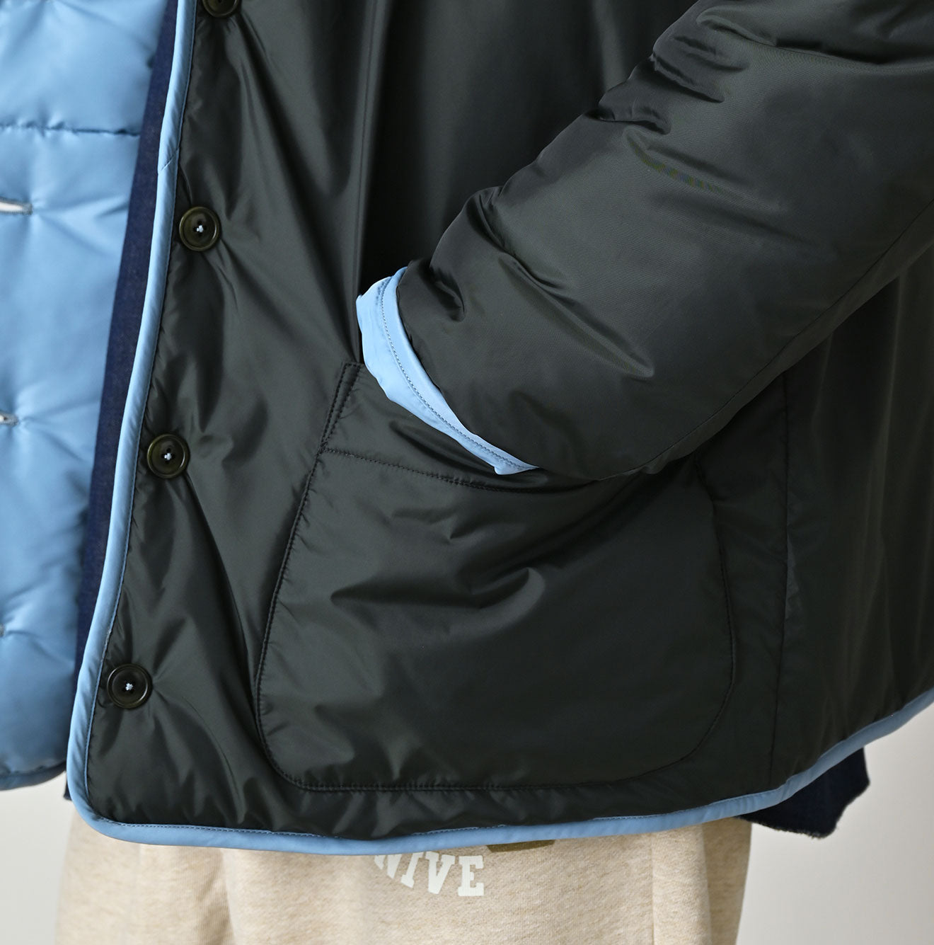Nylon Quilting 908 Hooded Blouson