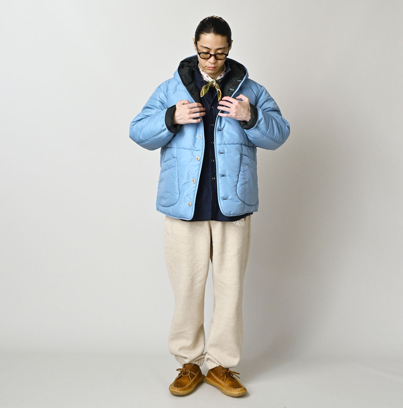Nylon Quilting 908 Hooded Blouson