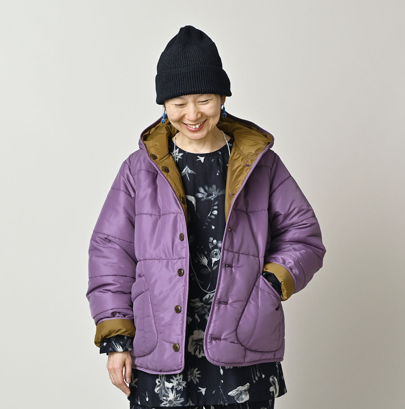 Nylon Quilting 908 Hooded Blouson