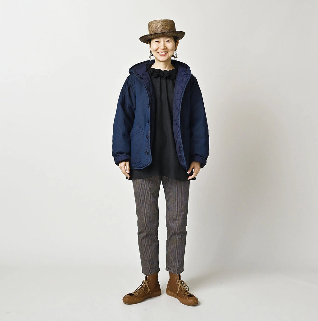 Light Mon Brown Denim 908 Hooded Blouson Nou