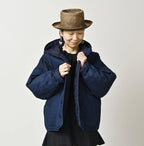 Light Mon Brown Denim 908 Hooded Blouson Nou