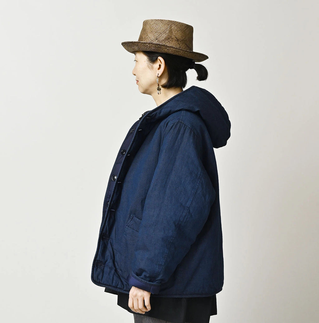 Light Mon Brown Denim 908 Hooded Blouson Nou