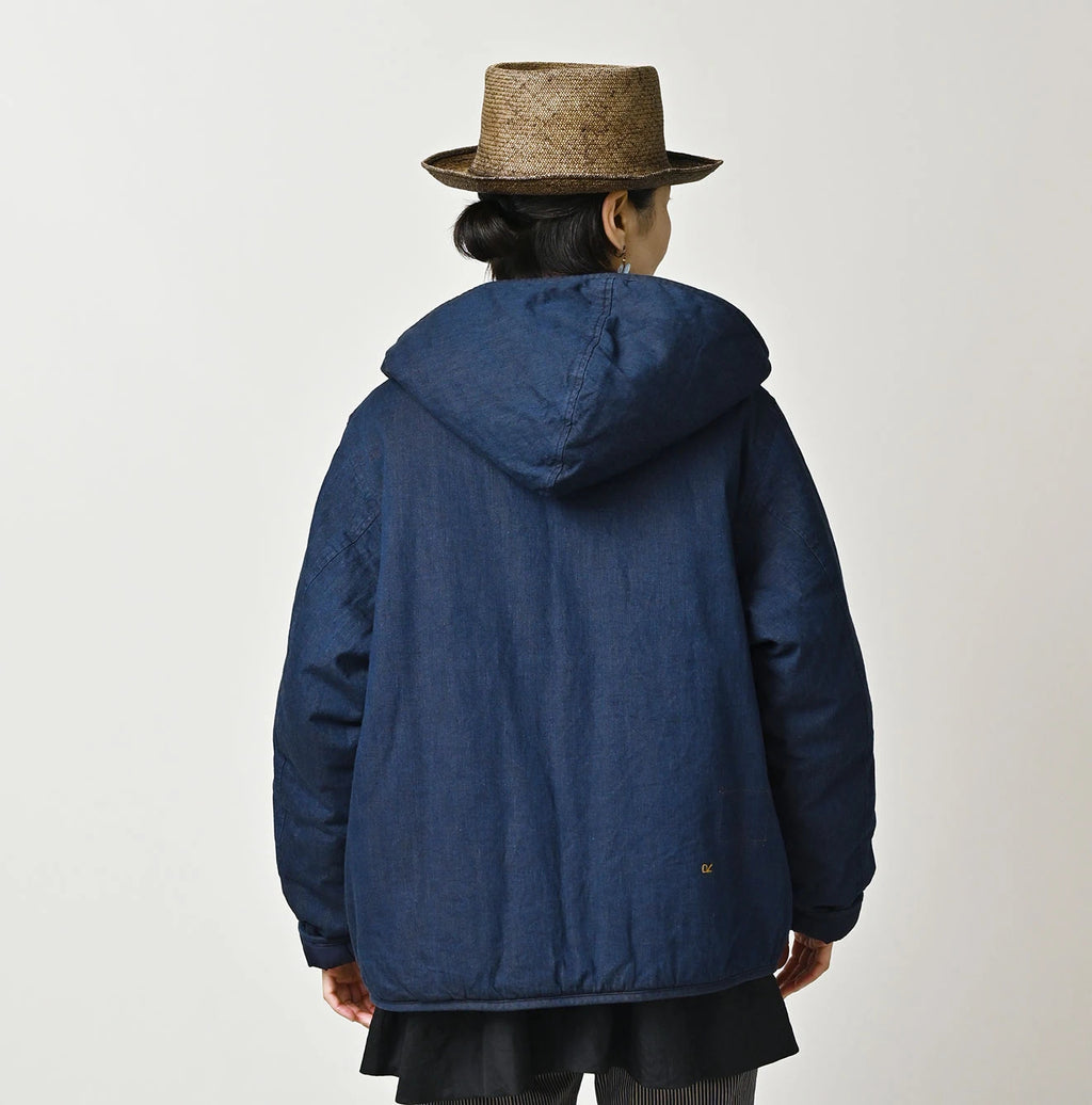Light Mon Brown Denim 908 Hooded Blouson Nou