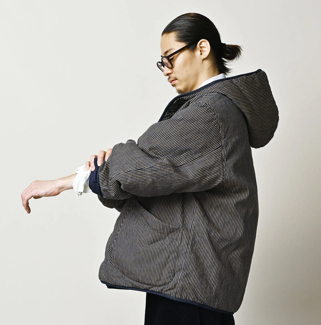 Light Mon Brown Denim 908 Hooded Blouson Nou