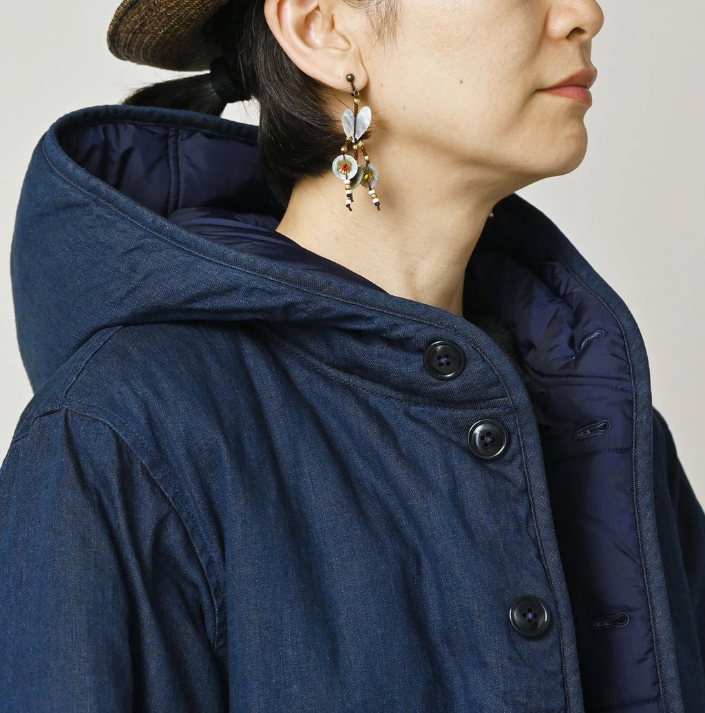 Light Mon Brown Denim 908 Hooded Blouson Nou