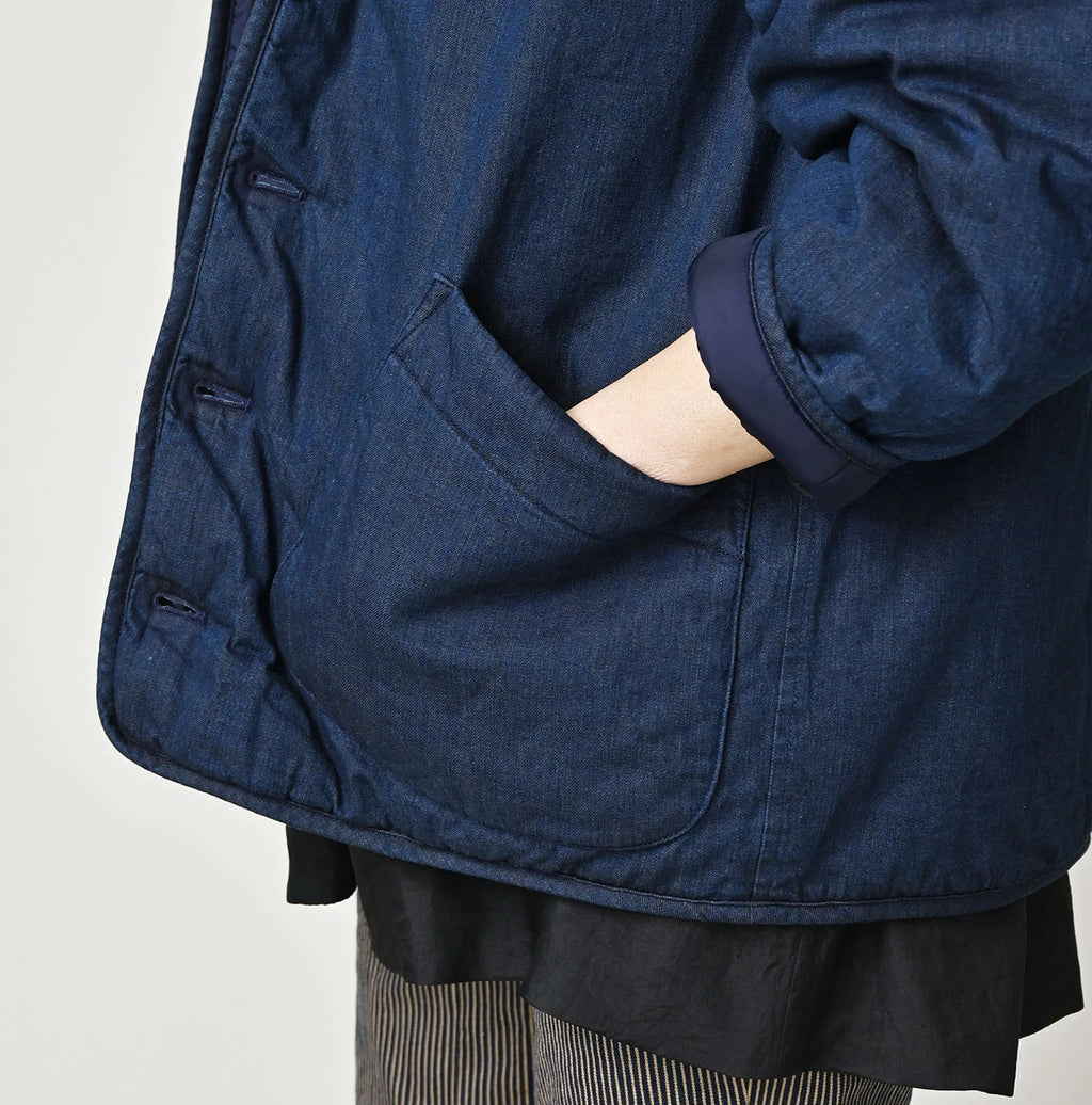 Light Mon Brown Denim 908 Hooded Blouson Nou