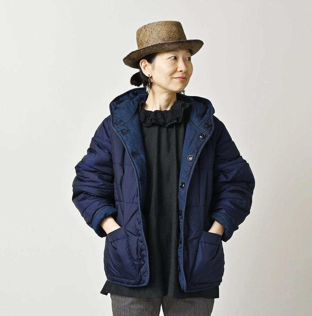 Light Mon Brown Denim 908 Hooded Blouson Nou