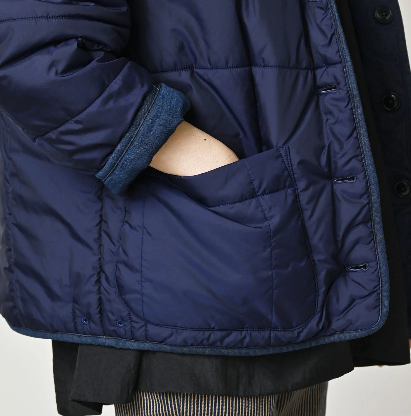 Light Mon Brown Denim 908 Hooded Blouson Nou