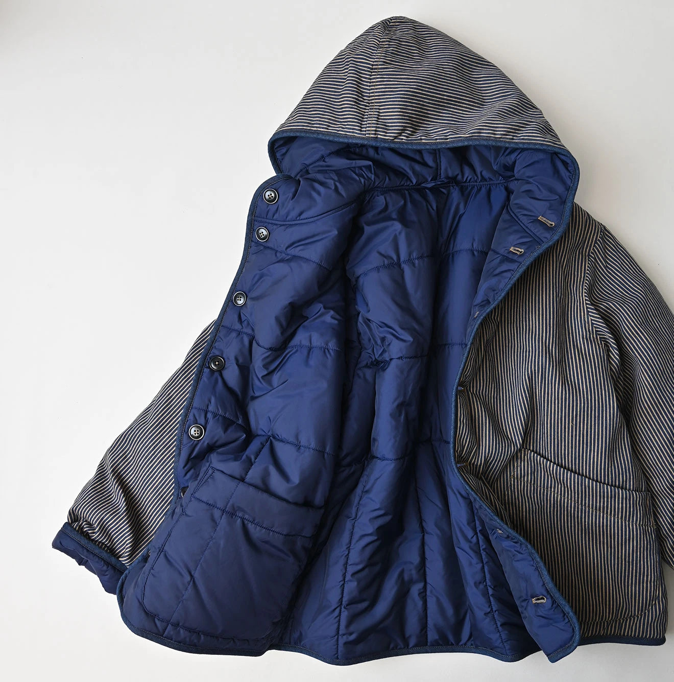 Light Mon Brown Denim 908 Hooded Blouson Nou