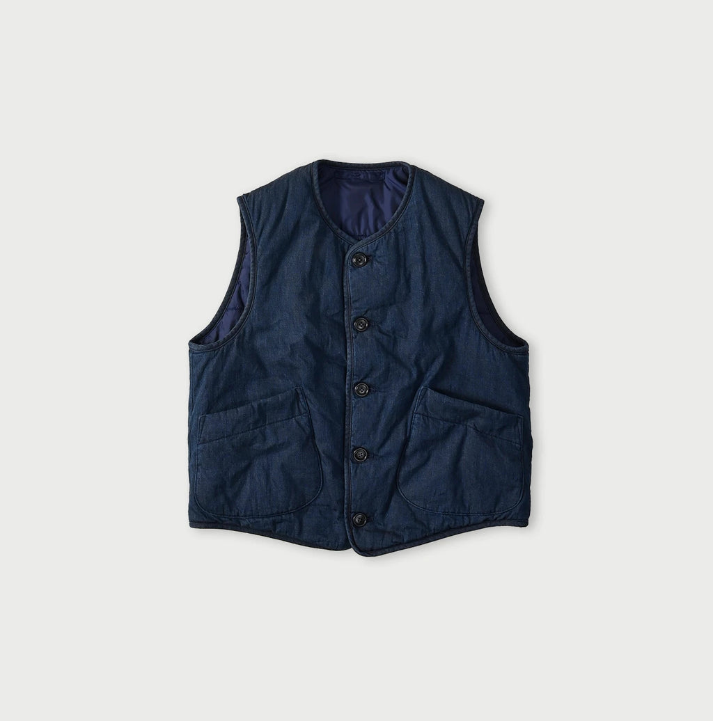 Light Mon Brown Denim 908 Crew Vest Nou