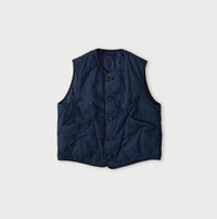 Light Mon Brown Denim 908 Crew Vest Nou