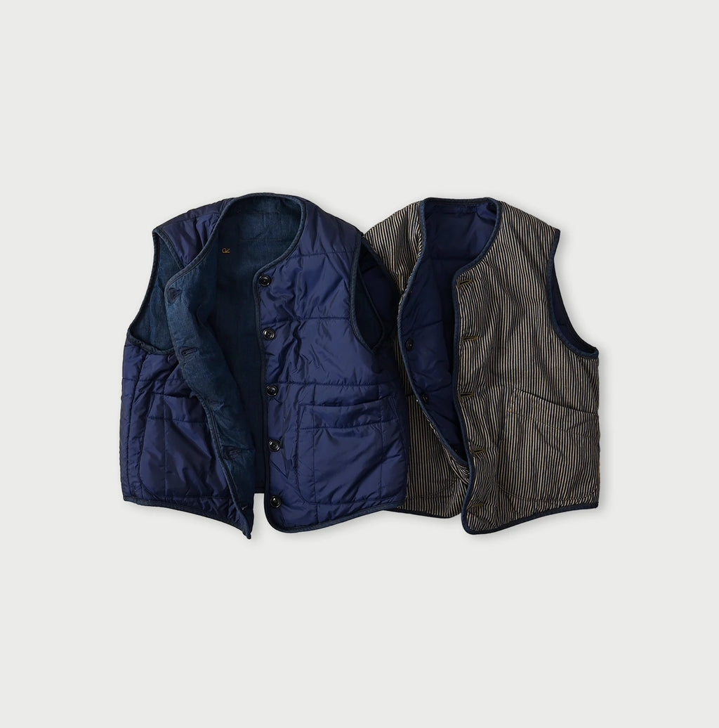 Light Mon Brown Denim 908 Crew Vest Nou