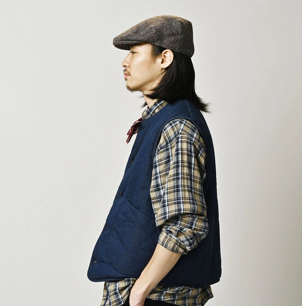 Light Mon Brown Denim 908 Crew Vest Nou