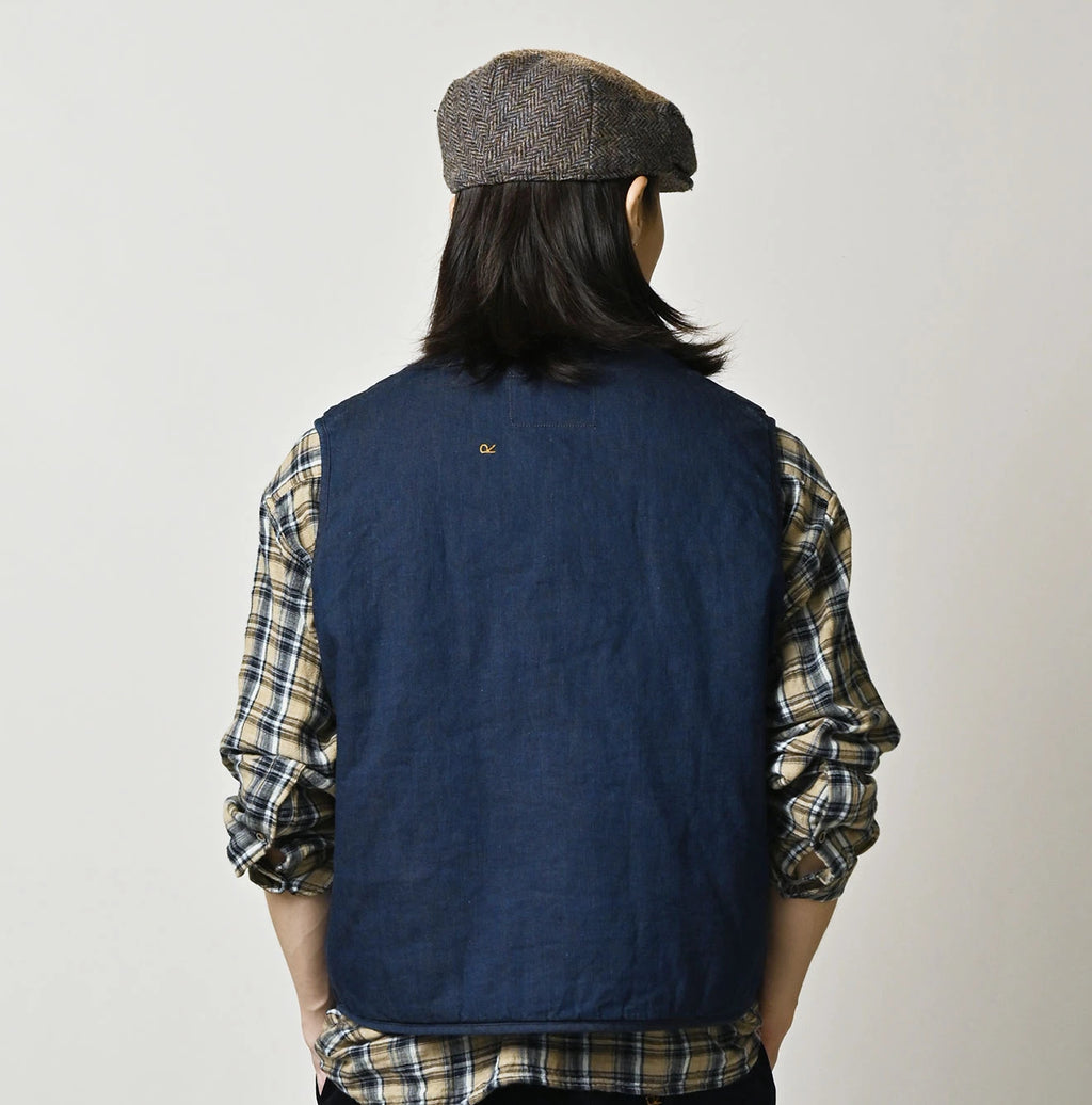 Light Mon Brown Denim 908 Crew Vest Nou