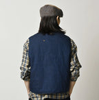 Light Mon Brown Denim 908 Crew Vest Nou