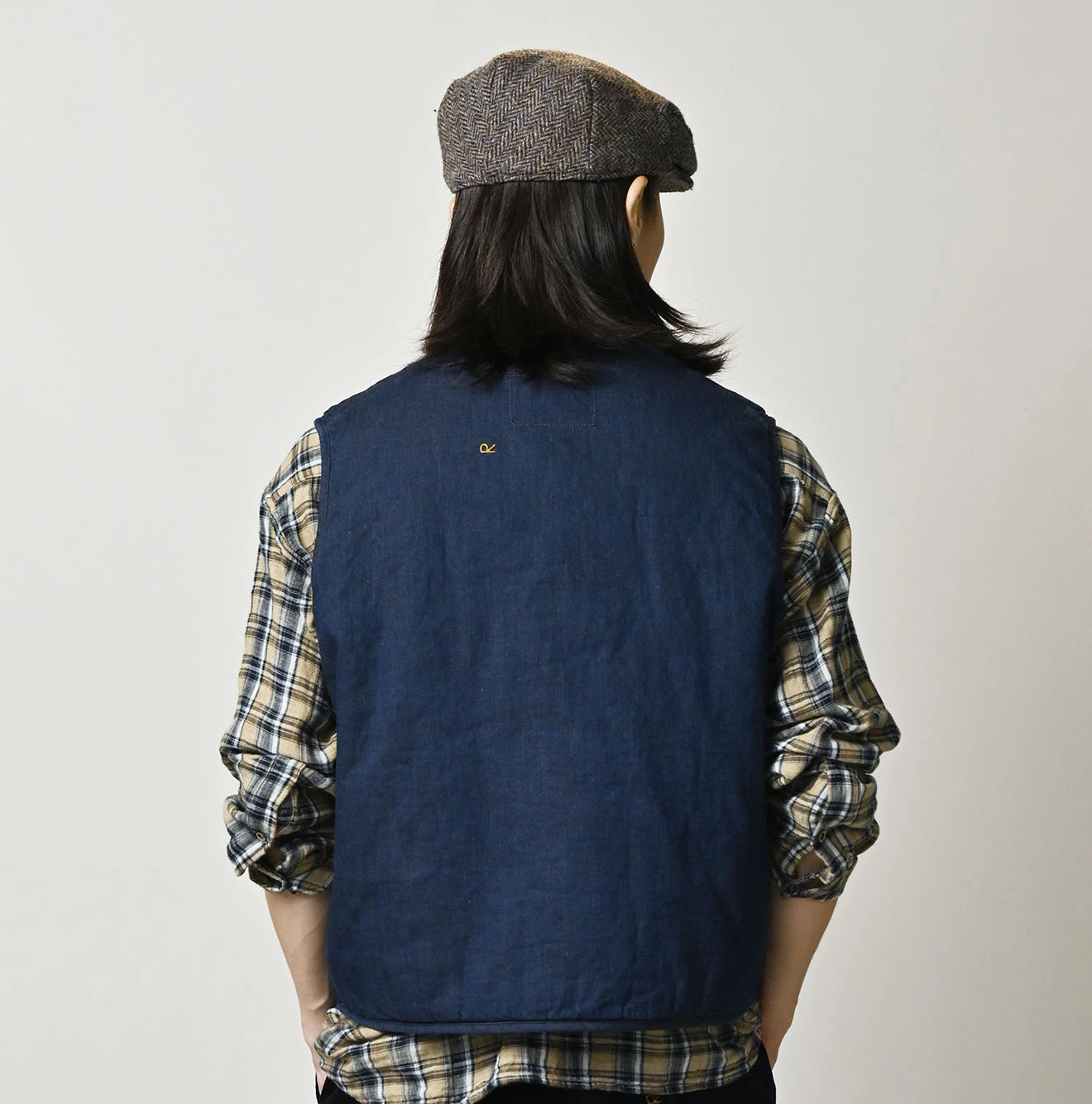 Light Mon Brown Denim 908 Crew Vest Nou