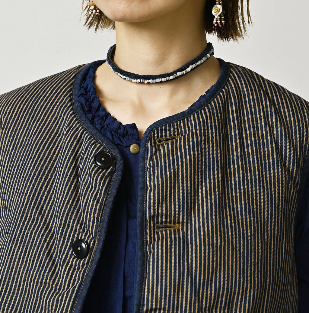 Light Mon Brown Denim 908 Crew Vest Nou