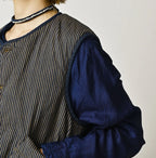 Light Mon Brown Denim 908 Crew Vest Nou
