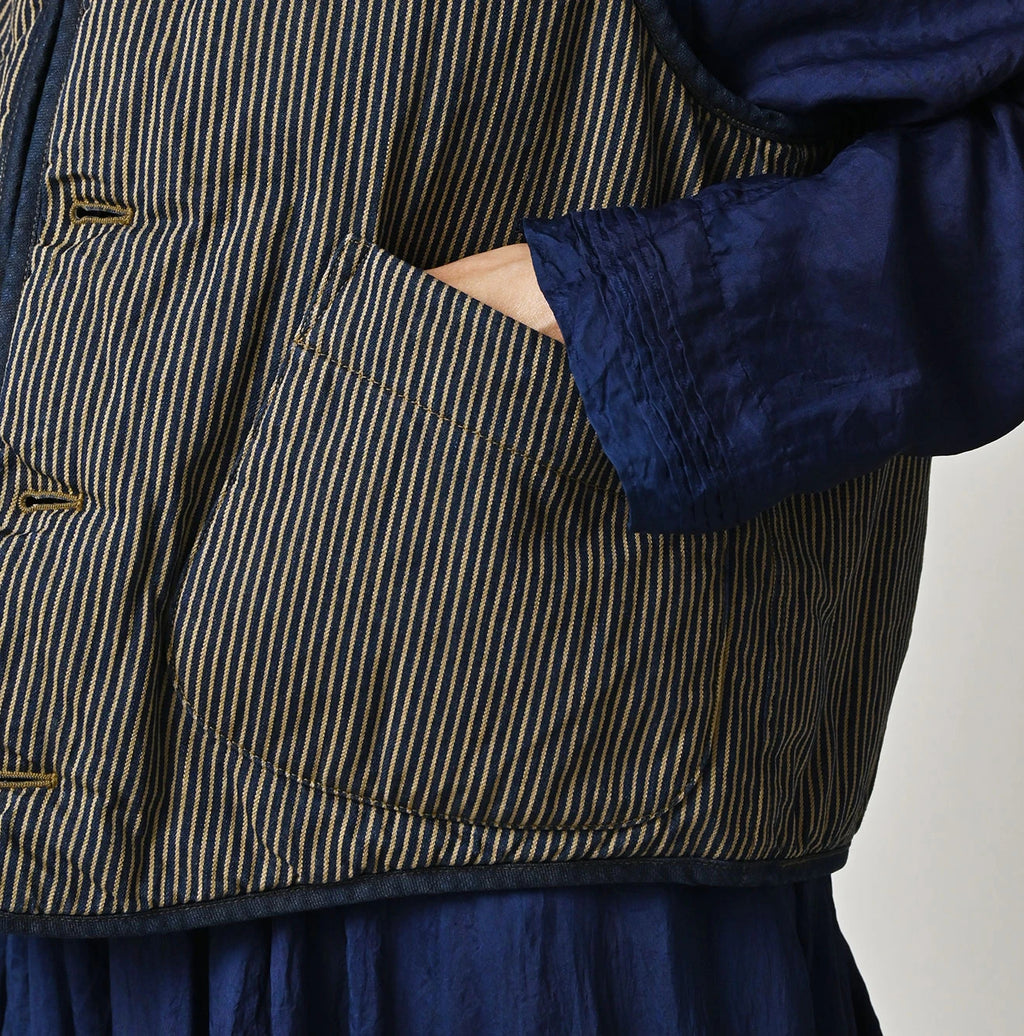 Light Mon Brown Denim 908 Crew Vest Nou