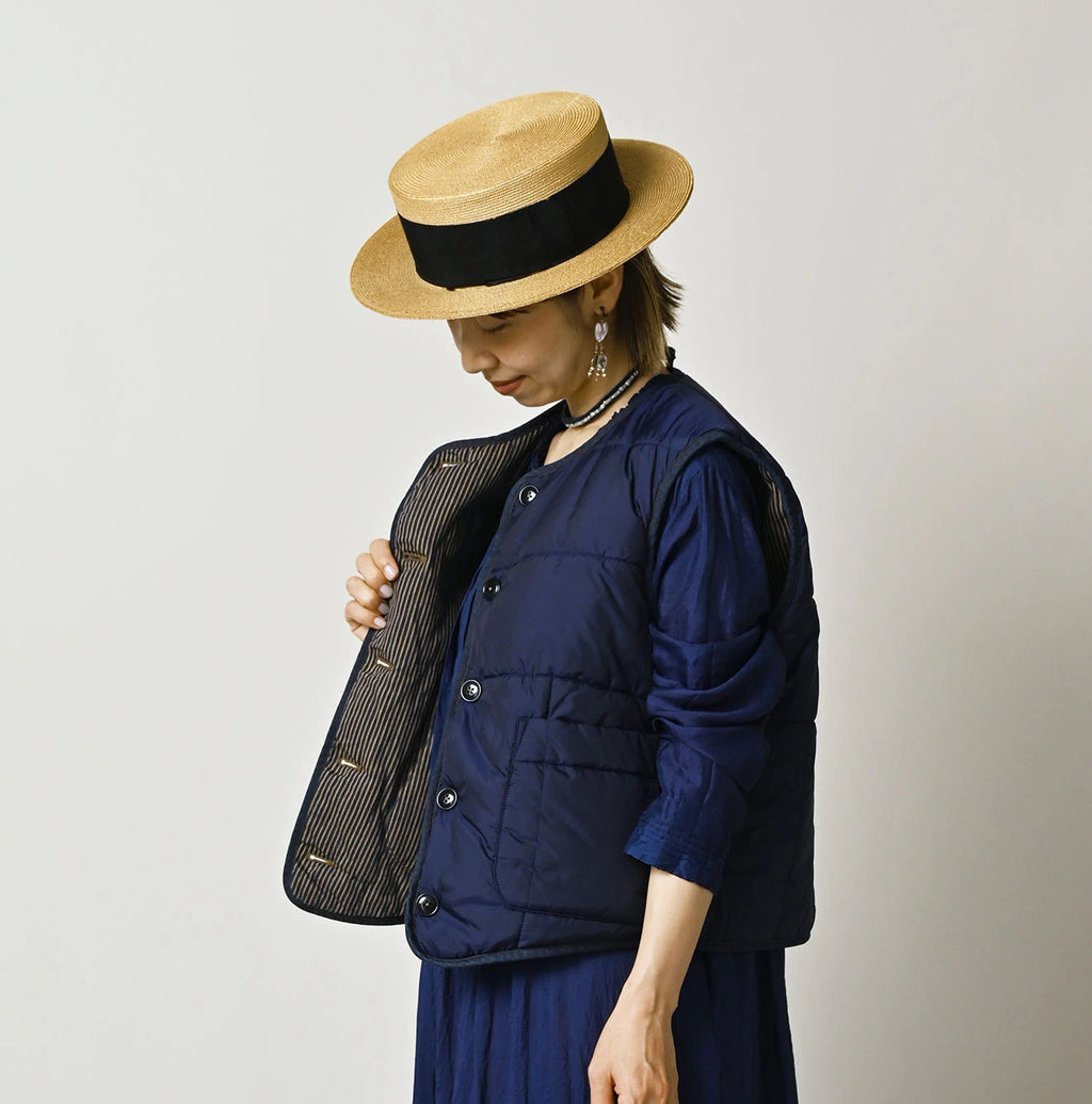 Light Mon Brown Denim 908 Crew Vest Nou