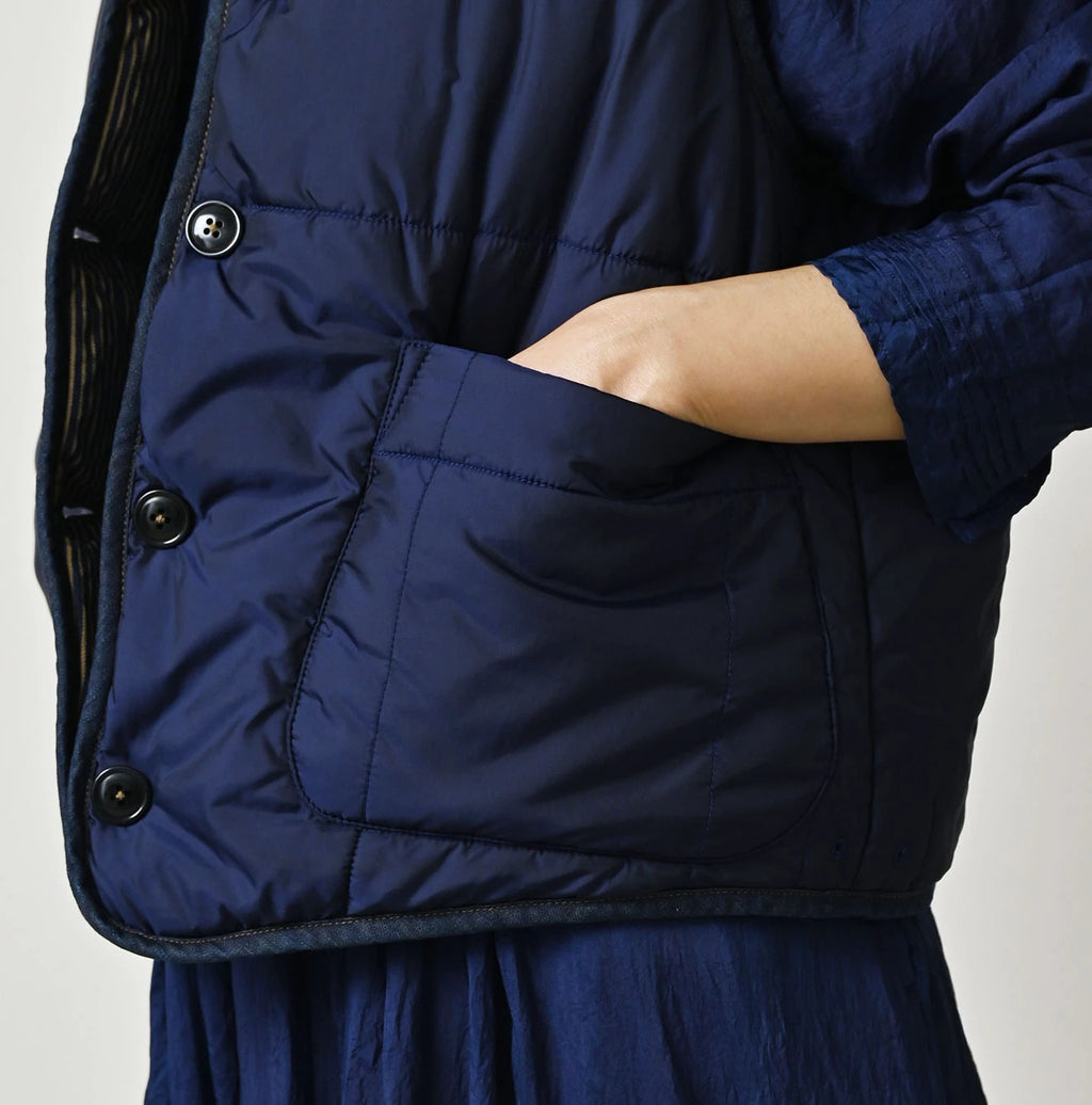 Light Mon Brown Denim 908 Crew Vest Nou