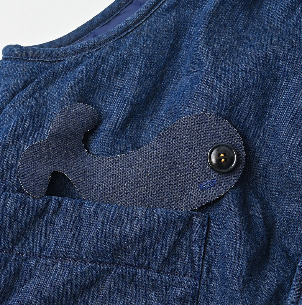 Light Mon Brown Denim 908 Crew Vest Nou