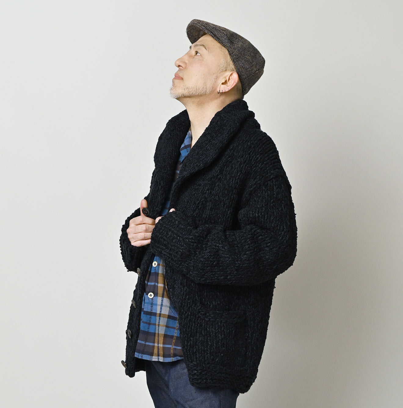 Cotton Shetland Indigo Knit 908 Cowichan