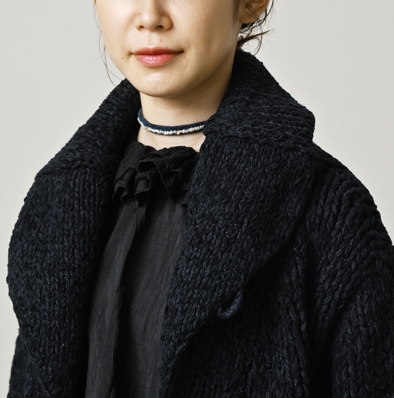 Cotton Shetland Indigo Knit 908 Cowichan