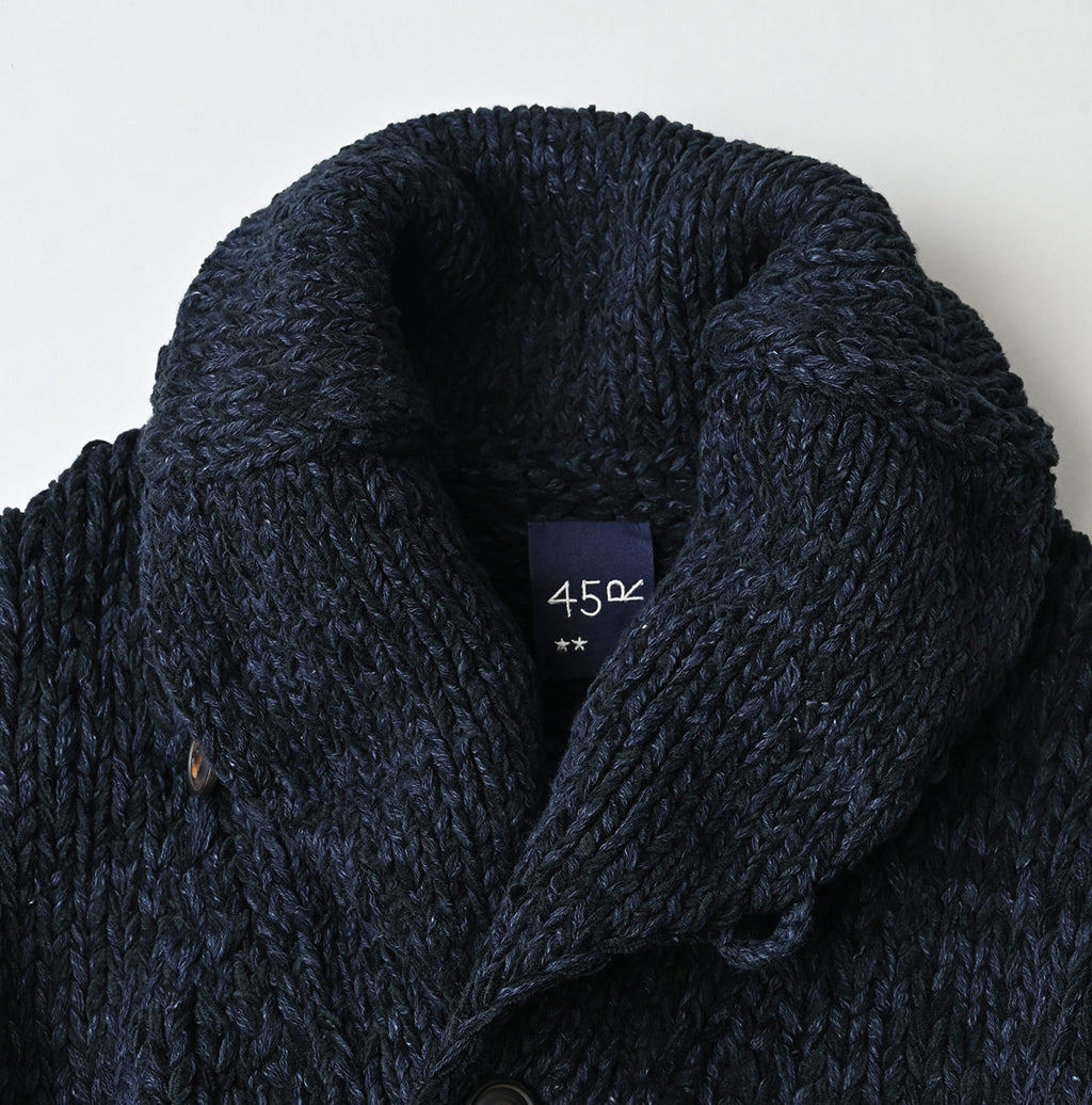 Cotton Shetland Indigo Knit 908 Cowichan