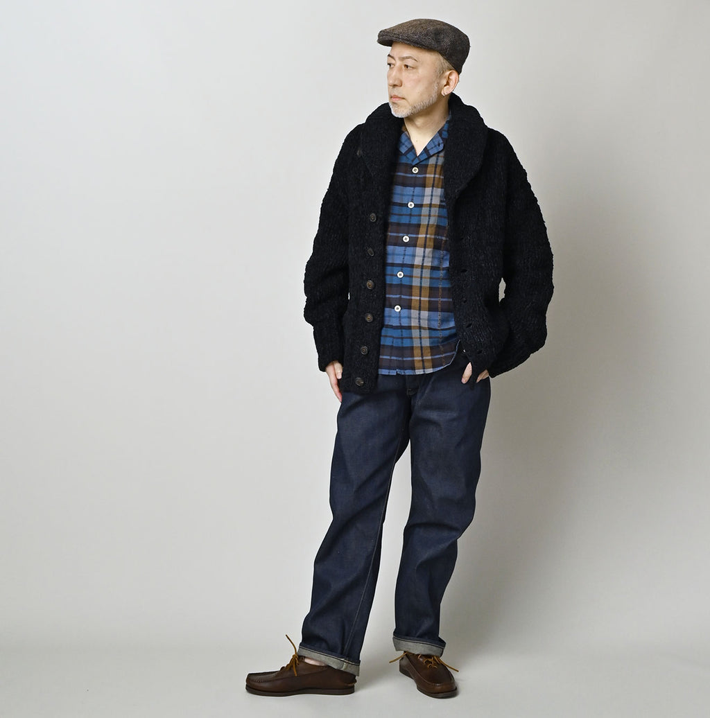 Cotton Shetland Indigo Knit 908 Cowichan