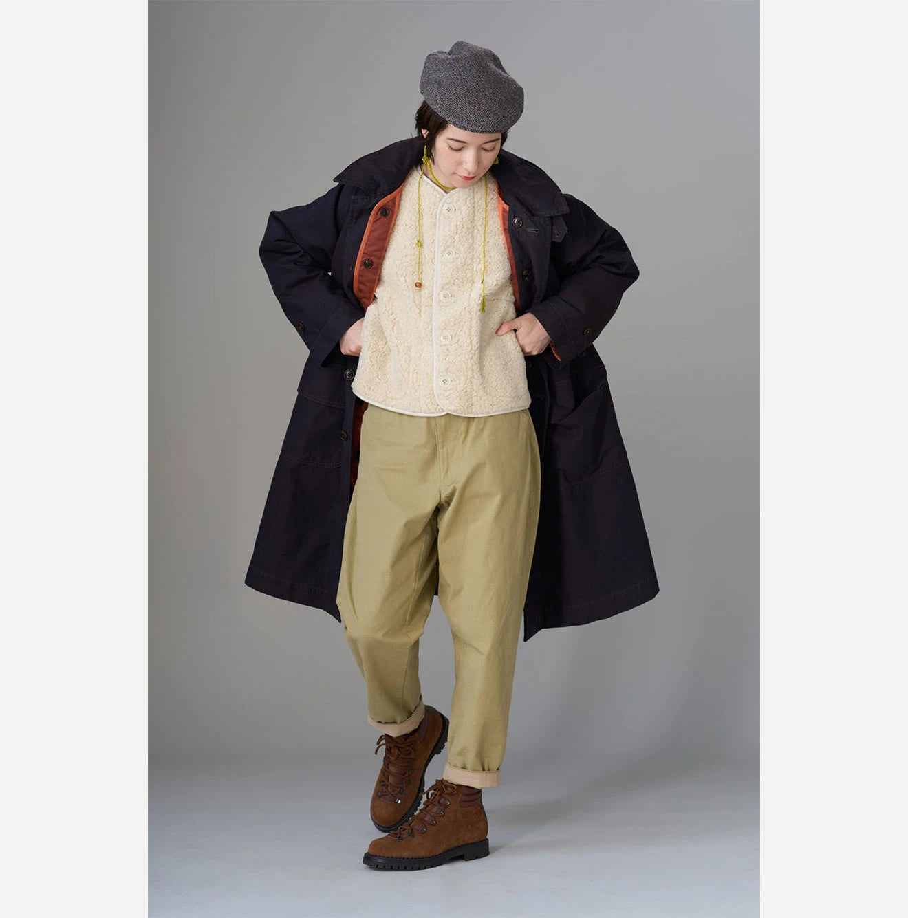 Indigo Duck x Nylon 908 Hooded Soutien Collar Coat