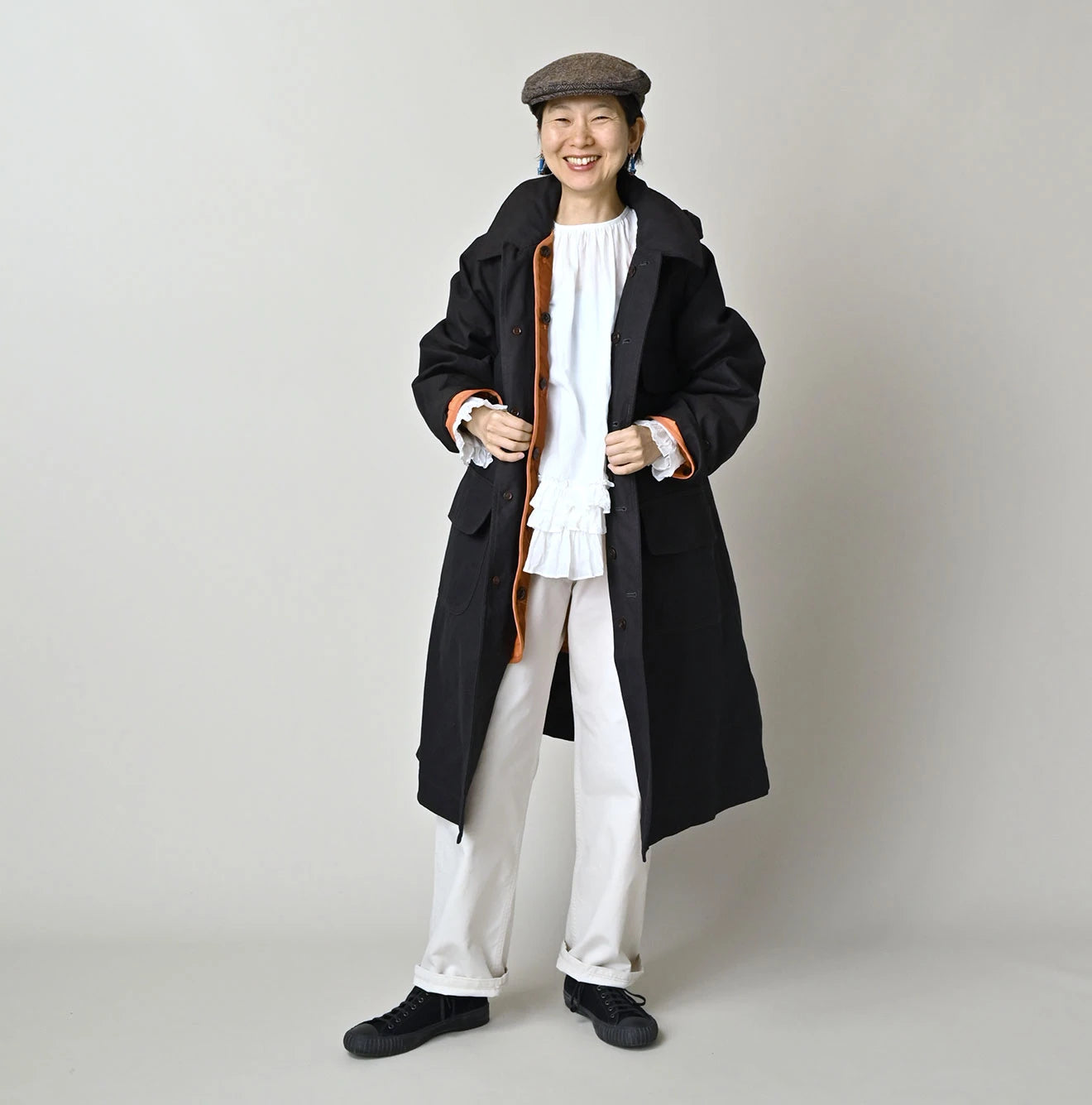Indigo Duck x Nylon 908 Hooded Soutien Collar Coat