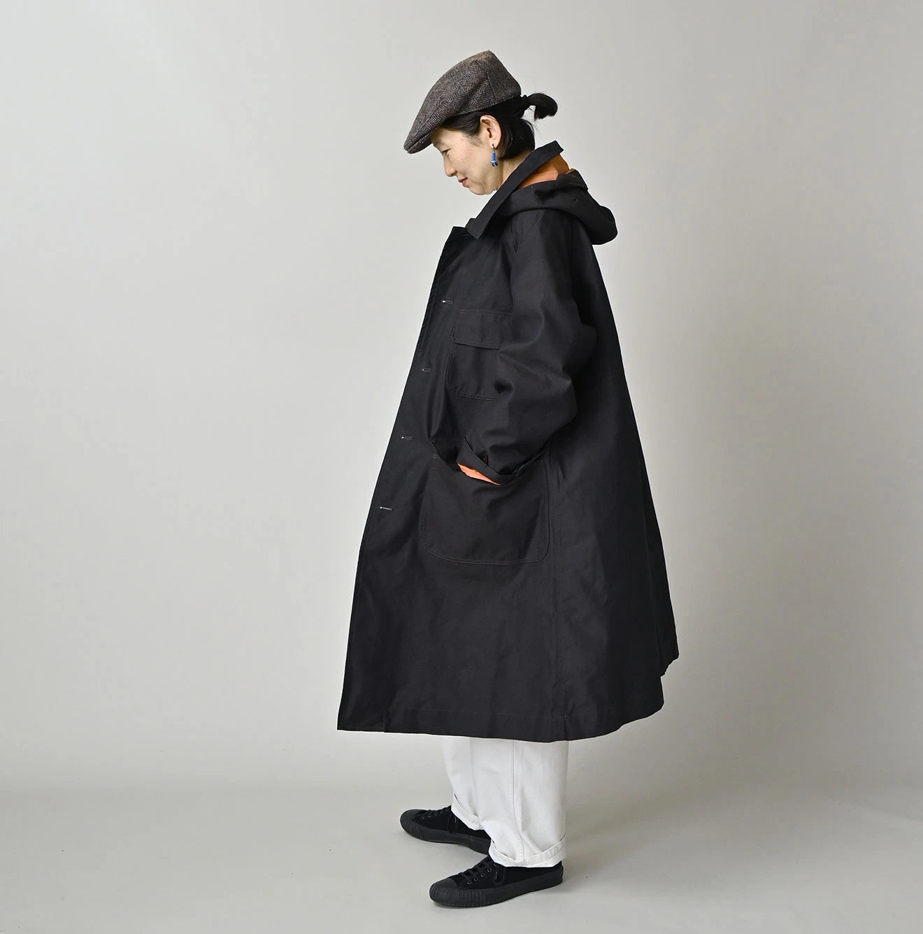 Indigo Duck x Nylon 908 Hooded Soutien Collar Coat