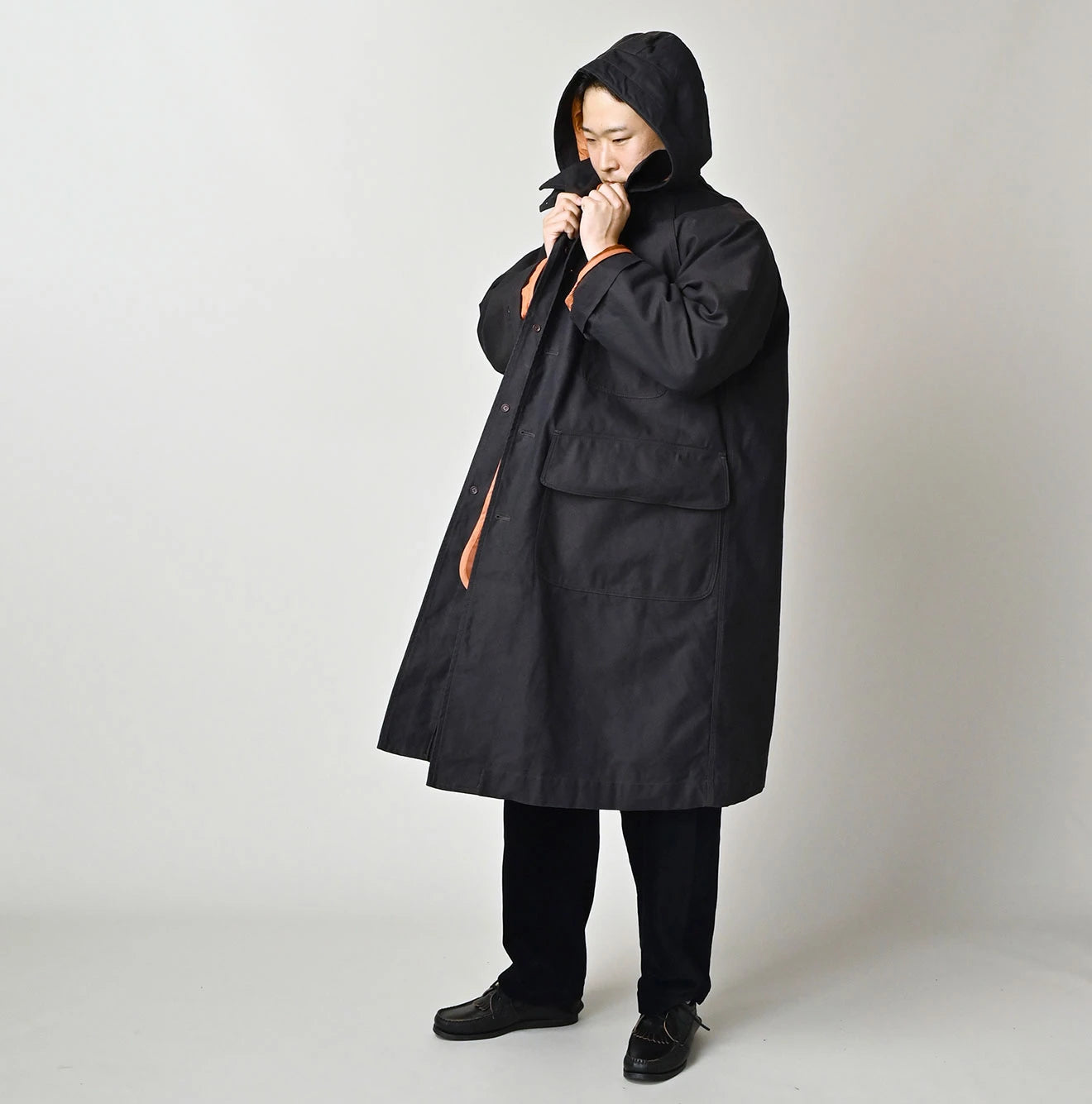 Indigo Duck x Nylon 908 Hooded Soutien Collar Coat
