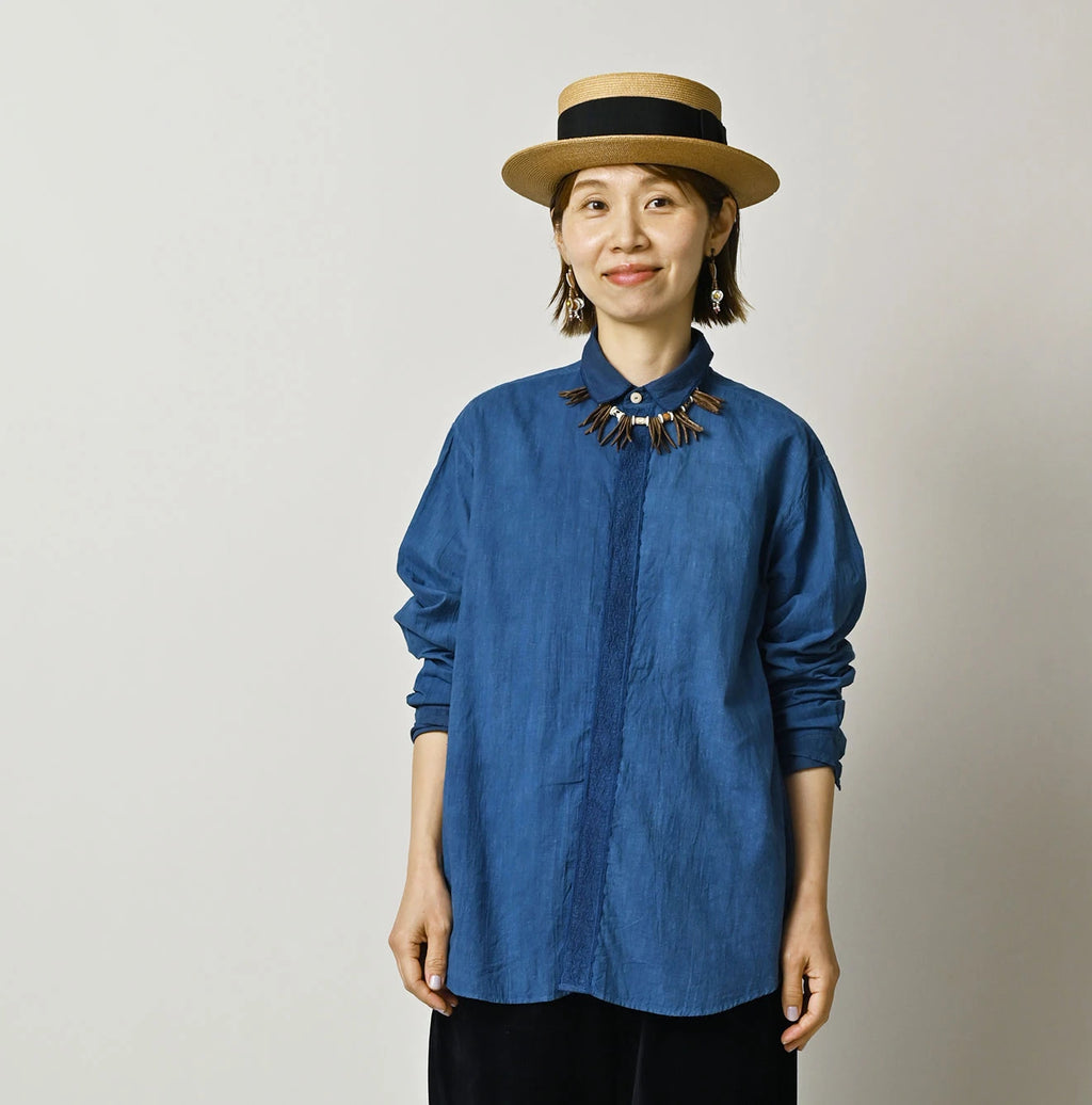 Tan Ai Indian Khadi 908 Ocean Lace Shirt