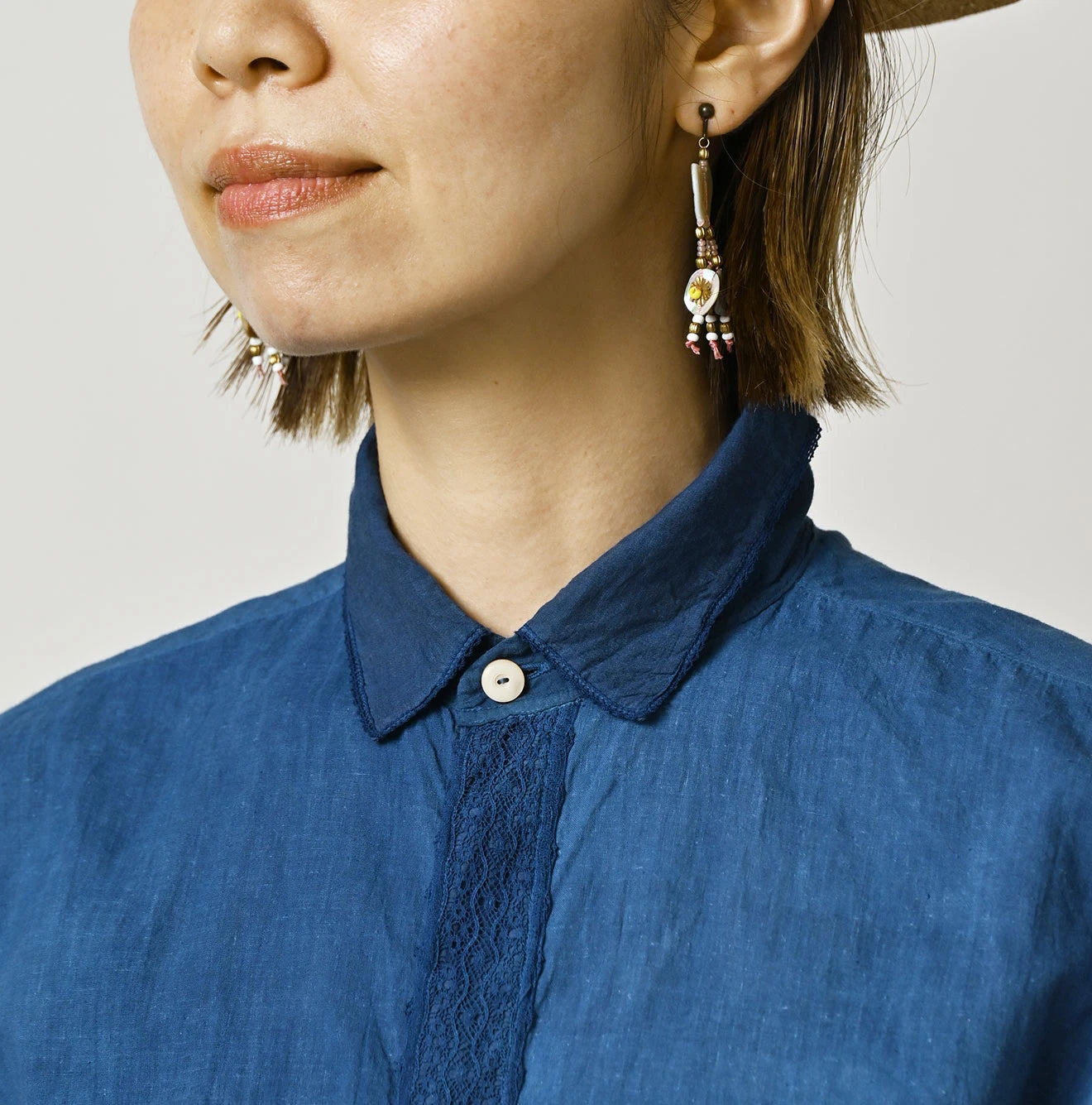 Tan Ai Indian Khadi 908 Ocean Lace Shirt