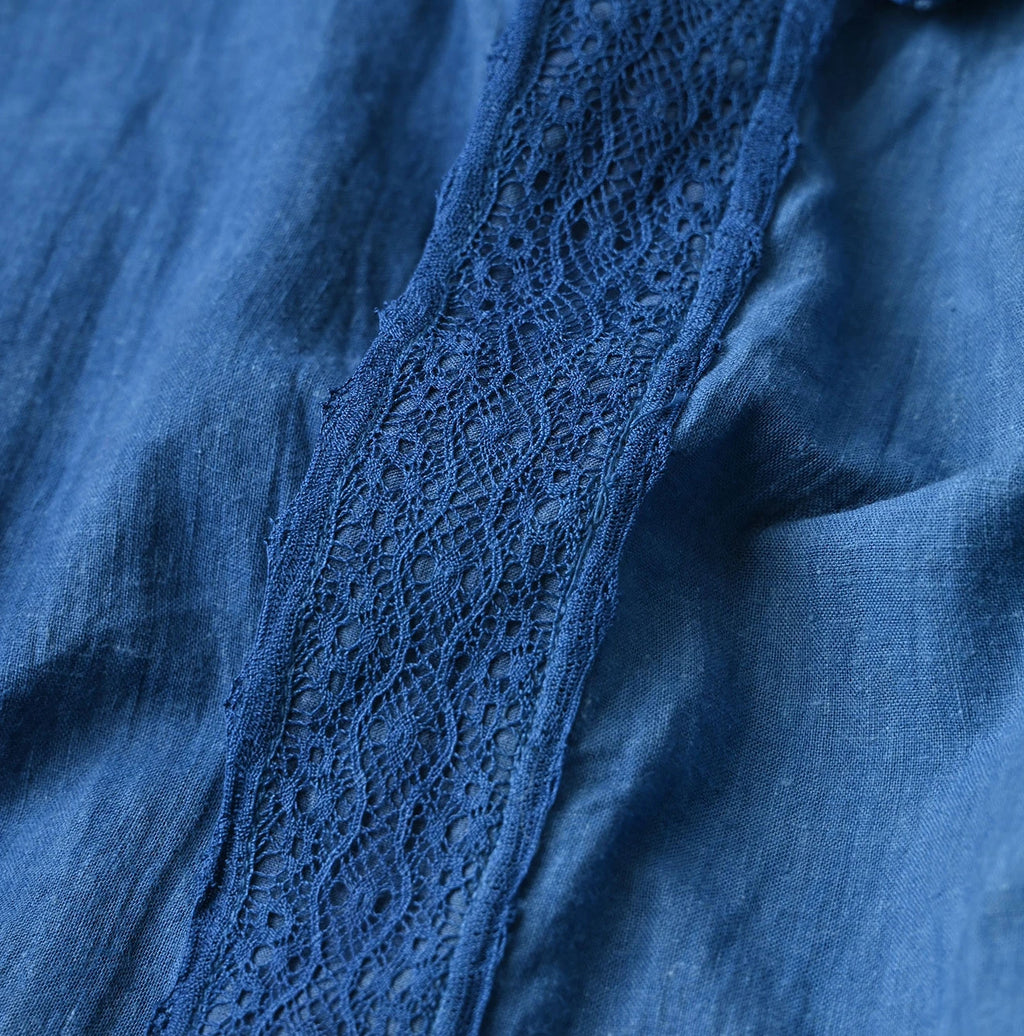 Tan Ai Indian Khadi 908 Ocean Lace Shirt