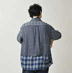 Indian Ai Flannel Mix 908 Ocean Button Down Shirt