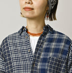 Indian Ai Flannel Mix 908 Ocean Button Down Shirt
