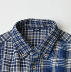 Indian Ai Flannel Mix 908 Ocean Button Down Shirt