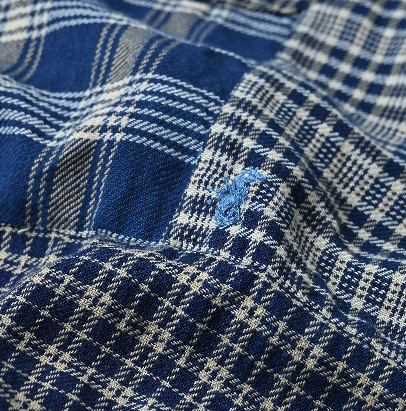 Indian Ai Flannel Mix 908 Ocean Button Down Shirt