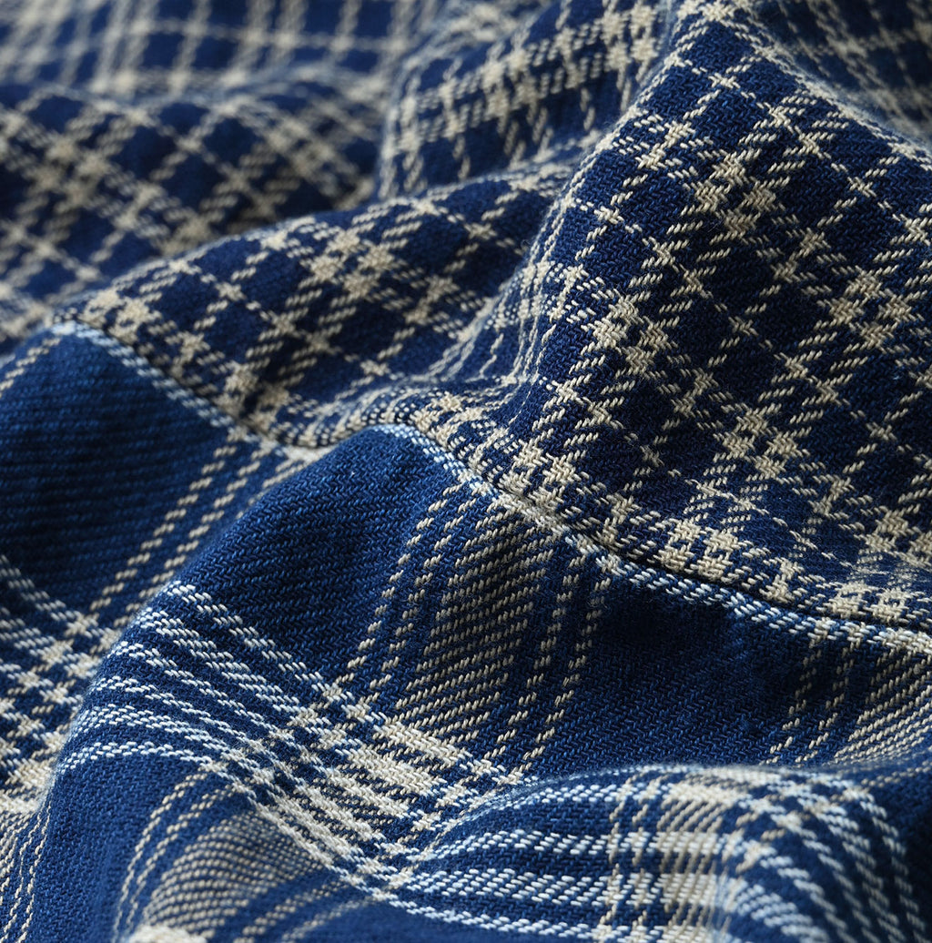 Indian Ai Flannel Mix 908 Ocean Button Down Shirt
