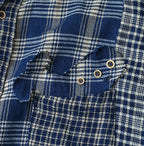 Indian Ai Flannel Mix 908 Ocean Button Down Shirt
