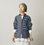 Indian Ai Flannel Mix 908 Ocean Button Down Shirt