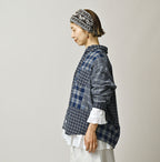Indian Ai Flannel Mix 908 Ocean Button Down Shirt