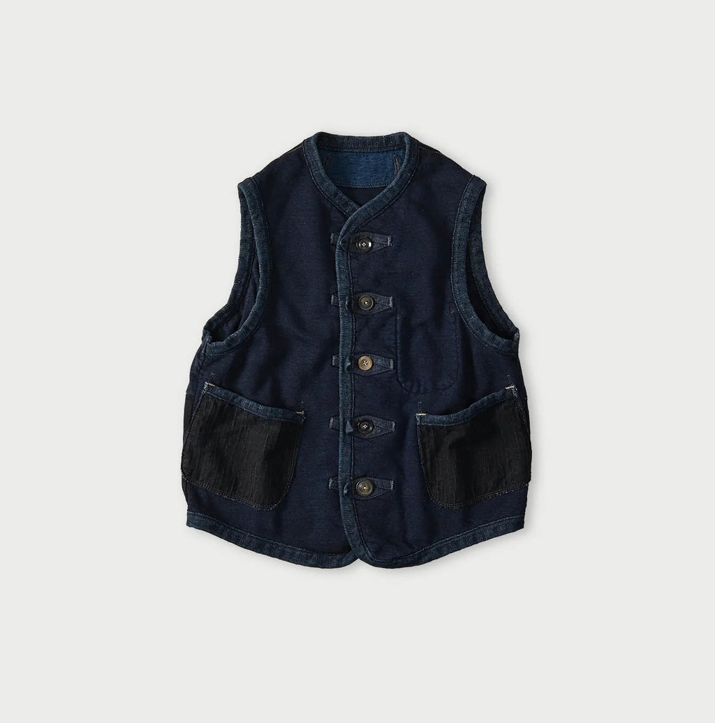 Indigo Iroiro Patchwork 908 8-knot Binder Vest