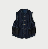 Indigo Iroiro Patchwork 908 8-knot Binder Vest