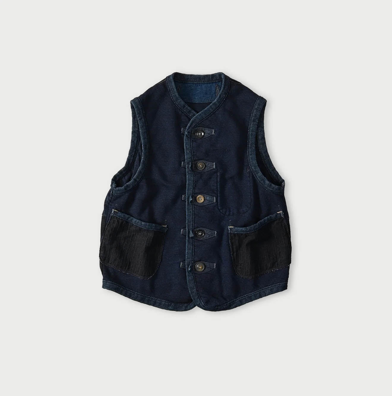 Indigo Iroiro Patchwork 908 8-knot Binder Vest